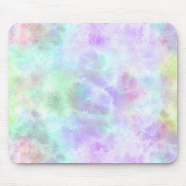 Mousepad Pintura por Aquarela do Pastel Rainbow Tie-Dye (Frente)