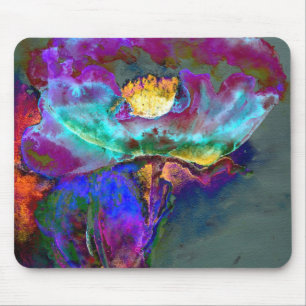 Mousepad Pintura romântica elegante de flores de pétalas ro