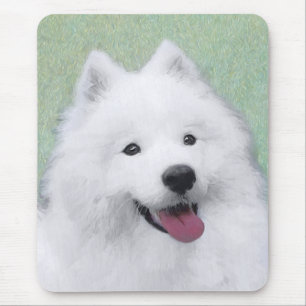 Mousepad Pintura Samoyed - Arte Cachorosa Original