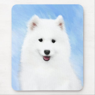 Mousepad Pintura Samoyed Puppy - Arte Cachorra Original