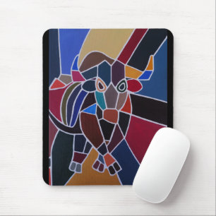 Mousepad Pintura Touro Abstrato por Alfred Fox