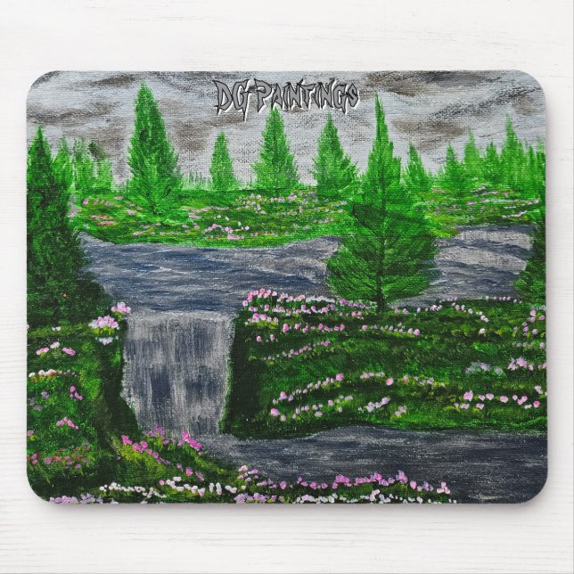 Mousepad Pinturas DG Pine Meadow Waterfall (Frente)