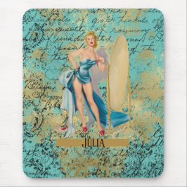 Mousepad Pinup Girl in Mirror Personalizado