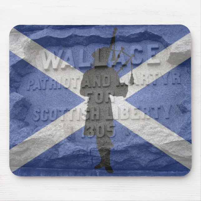 Mousepad Pipper Tribute - Willam Wallace Scotland patriota (Frente)