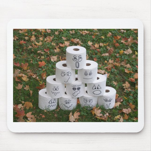 Mousepad Pirâmide de Papel de Banheiro (Frente)