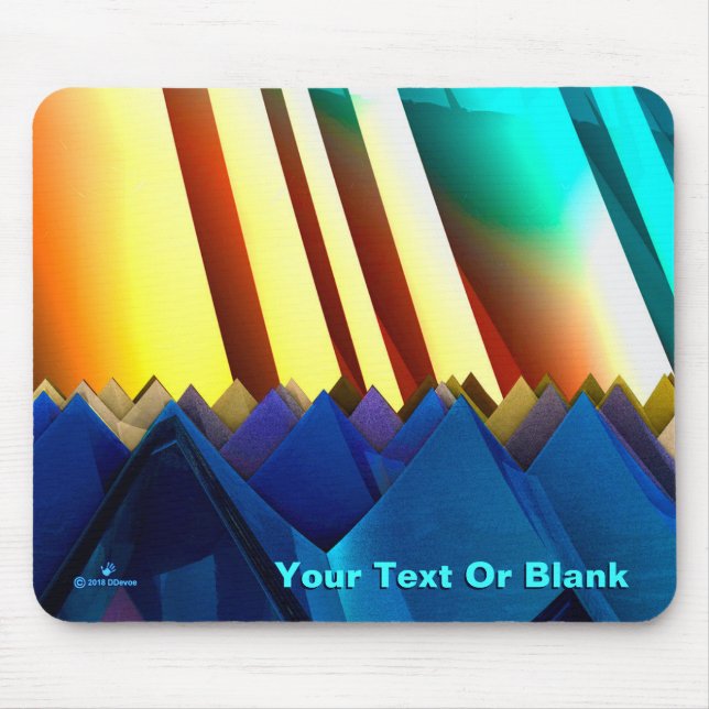 Mousepad Pirâmides Azuis e Prism (Frente)