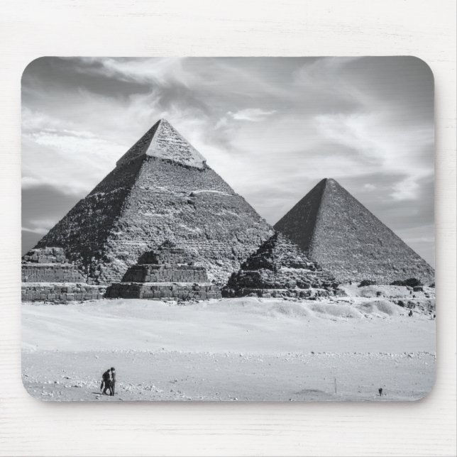 Mousepad Pirâmides Preto e Branco (Frente)