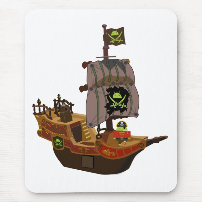 Mousepad Pirata Andy em um navio (Frente)
