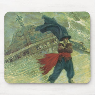 Mousepad Pirata Antigo, O Holandês Voador por Howard Pyle
