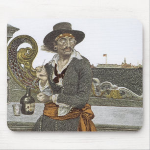 Mousepad Piratas Antigos, Kidd no Convés da Galé da Aventur