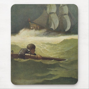 Mousepad Piratas do vintage, destruição da obrigação