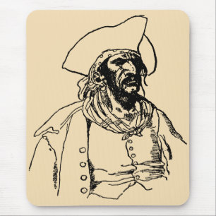 Mousepad Piratas Vintage, um Esboço de Bucaneiro por Howard