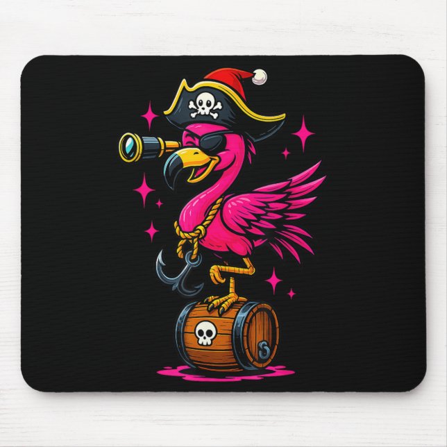 Mousepad Pirate Flamingo Adventure Map Jolly Roger Hallowee (Frente)