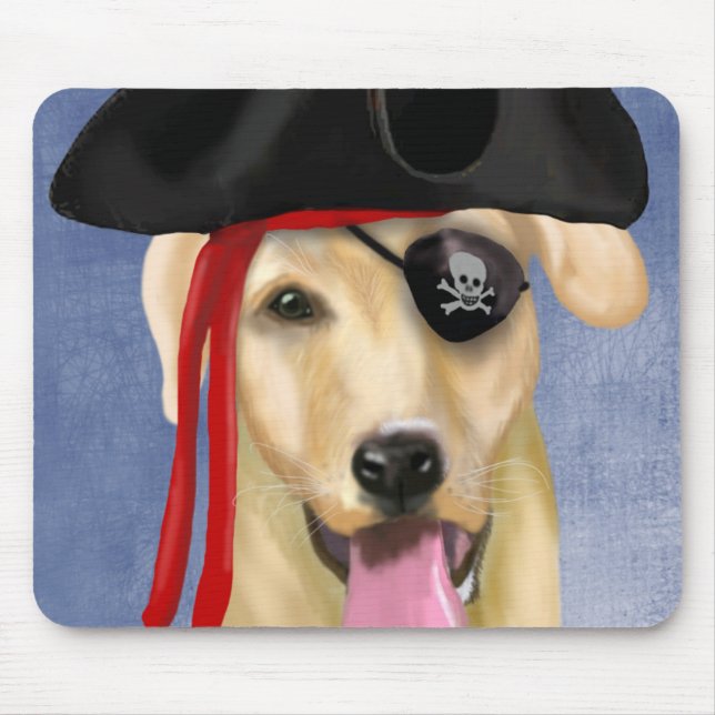Mousepad Pirate Labrador Amarelo (Frente)
