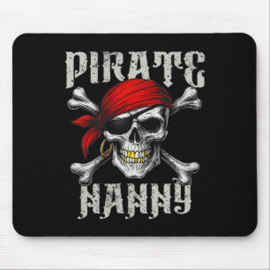 Mousepad Pirate Nanny Jolly Roger Flag E Skull Crossbones
