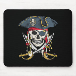 Mousepad Pirate Skull Halloween Meninas Meninas Crianças Ad