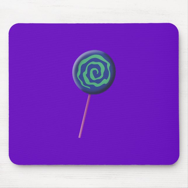 Mousepad Pirulito azul retorcido com limão (Frente)