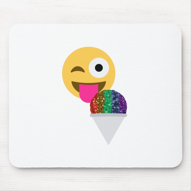 Mousepad piscar os olhos emoji brilhante (Frente)