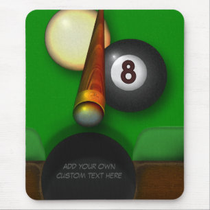 Mousepad Piscina e bilhar de oito bolas personalizados