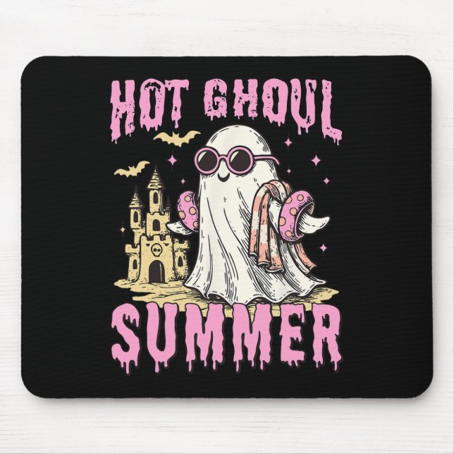 Mousepad Piscina Fantasma Engraçada de Verão (Frente)