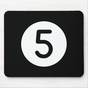 Mousepad Piscina Laranja Número Cinco Billiards Snooker Bil