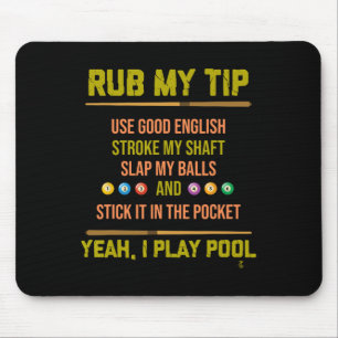 Mousepad Piscina Mesa Billiard Player Sports Billiard Gift