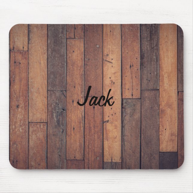 Mousepad Piso de madeira com seu nome (Frente)