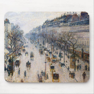 Mousepad Pissarro - Boulevard Montmartre, Winter Morning