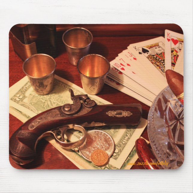 Mousepad Pistola antiga do derringer na foto de jogo da (Frente)