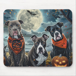 Mousepad Pitbull Halloween Spooky
