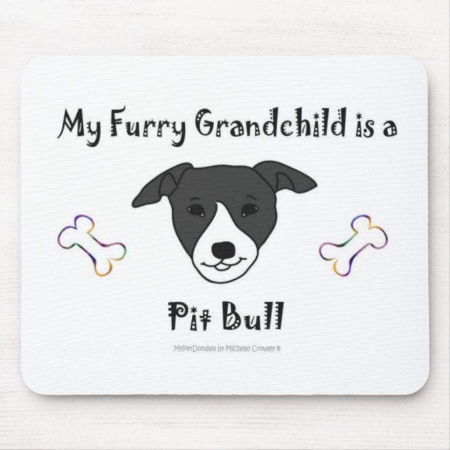 Mousepad PitBullBLackWhite (Frente)
