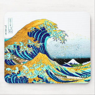 Mousepad PixDezines Vintage, Excelente Wave, Hokusai 葛