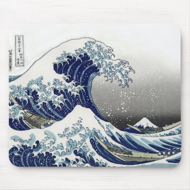 Mousepad PixDezines Vintage, Excelente Wave, Hokusai 葛 飾 北  (Frente)