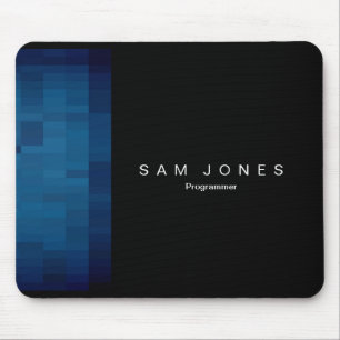 Mousepad Pixel Azul Preto Moderno N