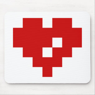 Mousepad Pixel Heart 8 Bit Love