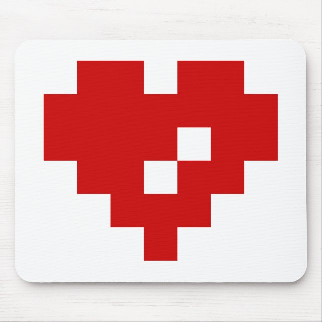 Mousepad Pixel Heart 8 Bit Love (Frente)