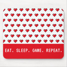 Mousepad Pixel Heart Pattern
