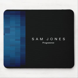 Mousepad Pixel Preto e Azul Moderno