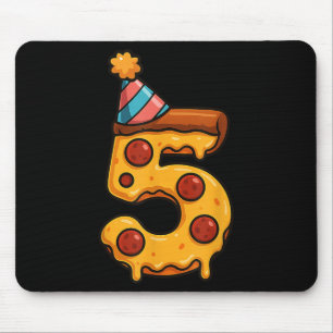 Mousepad Pizza 5 Birthday, 5 Anos Festa Hat Bday