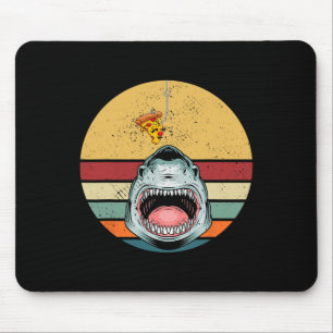 Mousepad Pizza de Peixe Tubarão Retro Vintage Pizzaria Chef