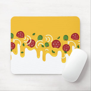 Mousepad Pizza de Queijo Derretido Divertida Retro Keto Fes