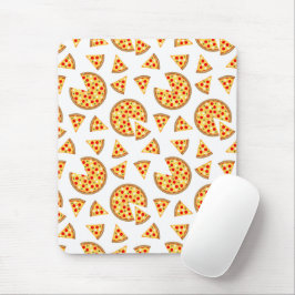 Mousepad Pizza divertida legal e padrão de fatias em branco