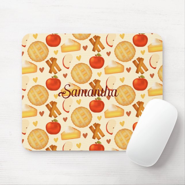 Mousepad Pizza E Ingredientes De Maçã Fashiada (Com mouse)