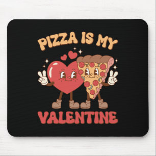 Mousepad Pizza É Meu Dia Dos Namorados Coração Peppero