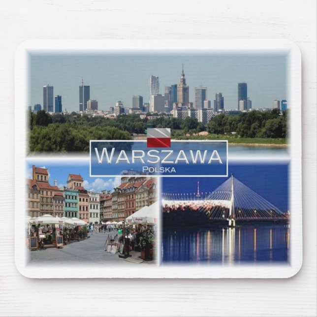 Mousepad PL Polônia Polska - Varsóvia - (Frente)