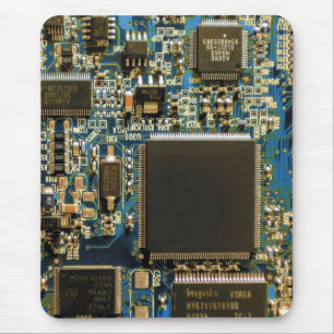 Mousepad Placa de Circuito Azul Macro   Foto de PCB
