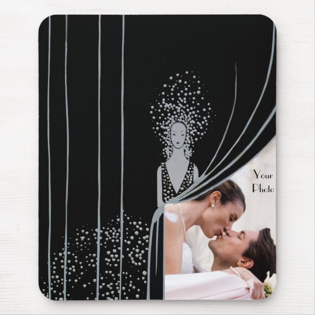 Mousepad Placa de forma Nouveau da cortina da inserção da (Frente)