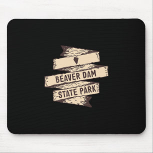 Mousepad Placa de Madeira do Parque Estadual de Beaver Dam