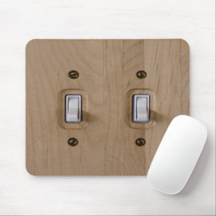 Mousepad Placa de madeira dobro do interruptor