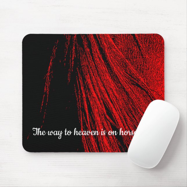 Mousepad Placa de Mouse Abstrato de Mouse Red Horse (Com mouse)